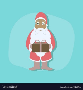 Paper sticker on stylish background santa claus vector image