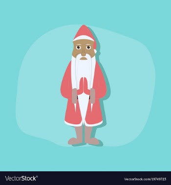 Paper sticker on stylish background santa claus vector image