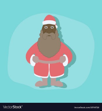 Paper sticker on stylish background santa claus vector image
