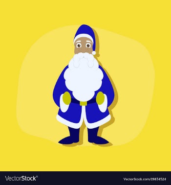 Paper sticker on stylish background santa claus vector image