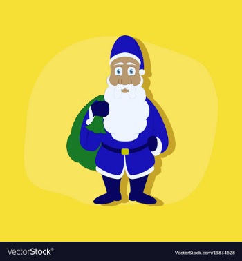 Paper sticker on stylish background santa claus vector image