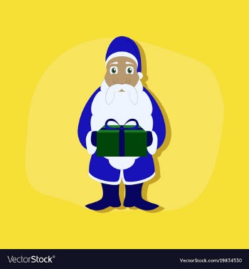 Paper sticker on stylish background santa claus vector image