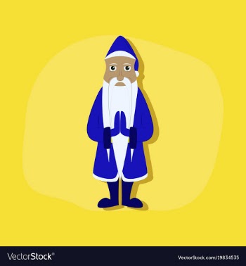 Paper sticker on stylish background santa claus vector image