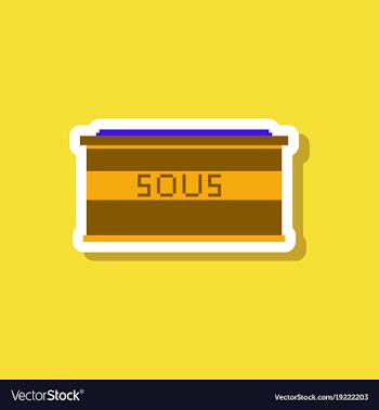 Paper sticker on stylish background sauce vector image