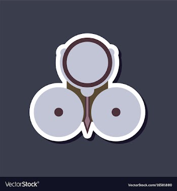 Paper sticker on stylish background school bell vector image