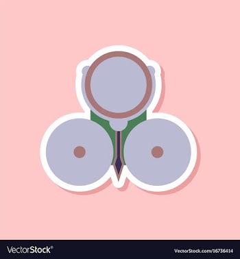 Paper sticker on stylish background school bell vector image