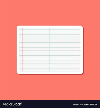 Paper sticker on stylish background school vector image