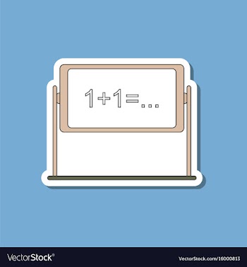 Paper sticker on stylish background school vector image