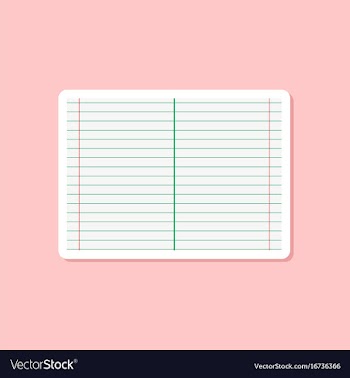 Paper sticker on stylish background school vector image