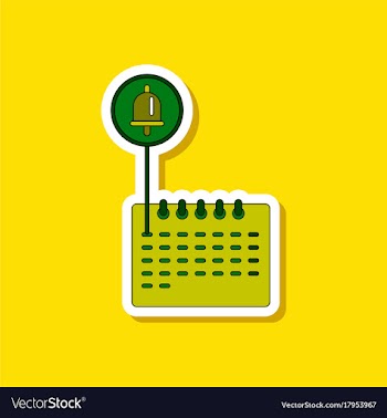 Paper sticker on stylish background school vector image