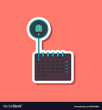 Paper sticker on stylish background school vector image