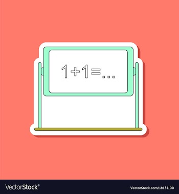 Paper sticker on stylish background school vector image