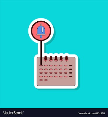 Paper sticker on stylish background school vector image