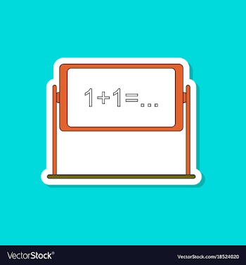 Paper sticker on stylish background school vector image