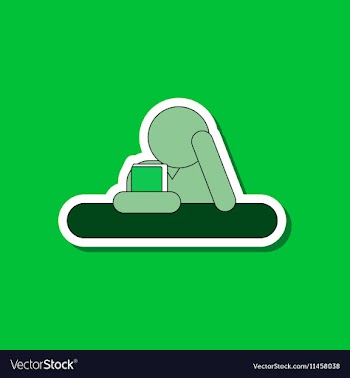Paper sticker on stylish background schoolboy vector image