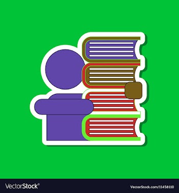 Paper sticker on stylish background schoolboy vector image