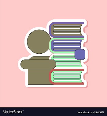 Paper sticker on stylish background schoolboy vector image