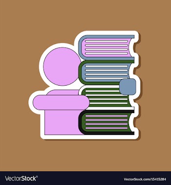 Paper sticker on stylish background schoolboy vector image