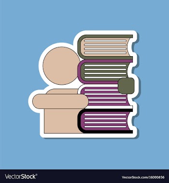Paper sticker on stylish background schoolboy vector image