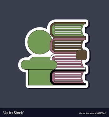 Paper sticker on stylish background schoolboy vector image