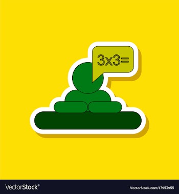 Paper sticker on stylish background schoolboy vector image