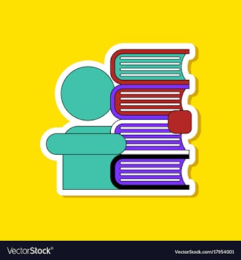 Paper sticker on stylish background schoolboy vector image