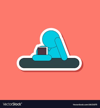 Paper sticker on stylish background schoolboy vector image