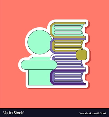 Paper sticker on stylish background schoolboy vector image