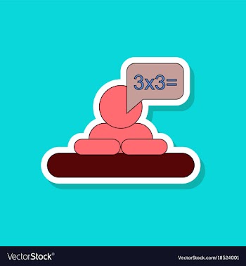 Paper sticker on stylish background schoolboy vector image