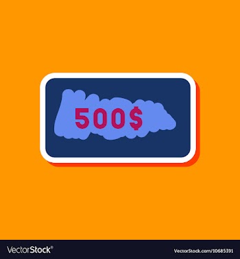 Paper sticker on stylish background scratch card vector image