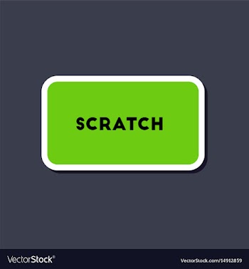Paper sticker on stylish background scratch card vector image