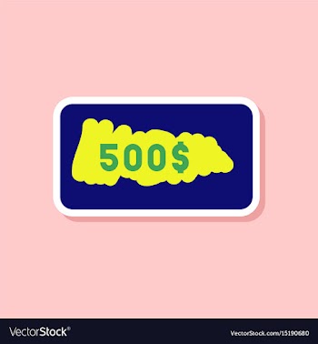 Paper sticker on stylish background scratch card vector image