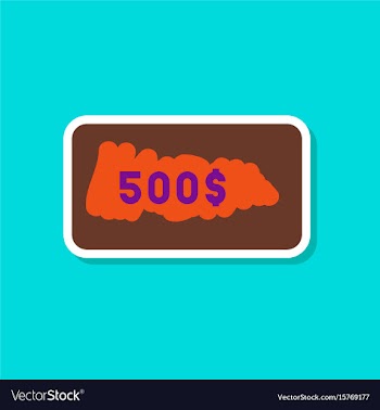 Paper sticker on stylish background scratch card vector image