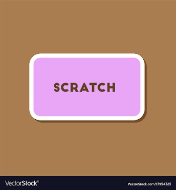 Paper sticker on stylish background scratch card vector image