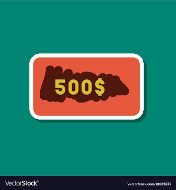 Paper sticker on stylish background scratch card vector image