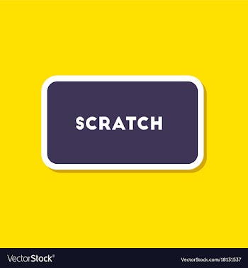 Paper sticker on stylish background scratch card vector image