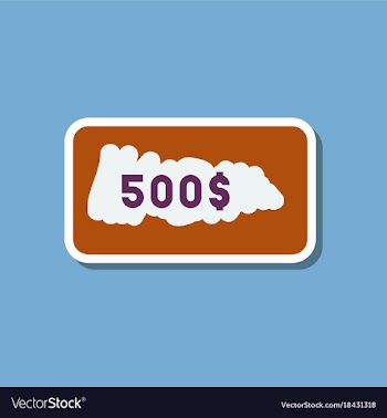 Paper sticker on stylish background scratch card vector image