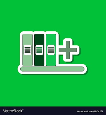 Paper sticker on stylish background shelf folder vector image
