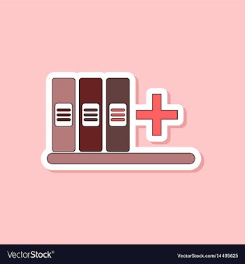 Paper sticker on stylish background shelf folder vector image