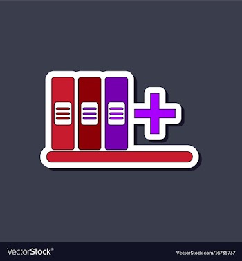 Paper sticker on stylish background shelf folder vector image