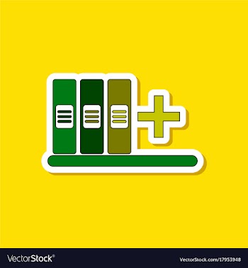 Paper sticker on stylish background shelf folder vector image