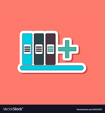 Paper sticker on stylish background shelf folder vector image