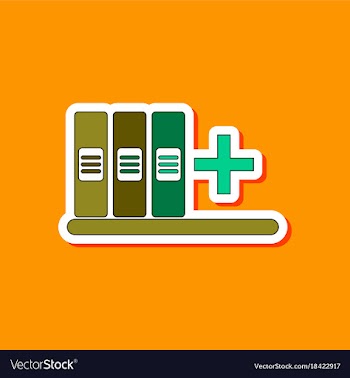 Paper sticker on stylish background shelf folder vector image