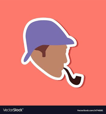 Paper sticker on stylish background sherlock vector image