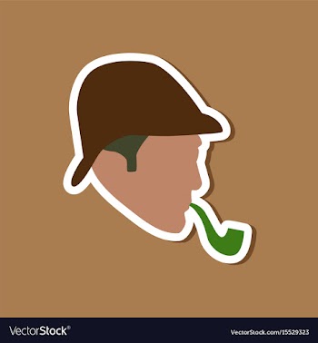 Paper sticker on stylish background sherlock vector image