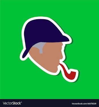 Paper sticker on stylish background sherlock vector image
