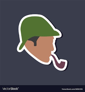 Paper sticker on stylish background sherlock vector image