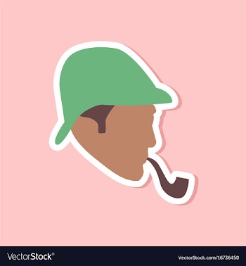 Paper sticker on stylish background sherlock vector image