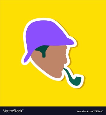 Paper sticker on stylish background sherlock vector image
