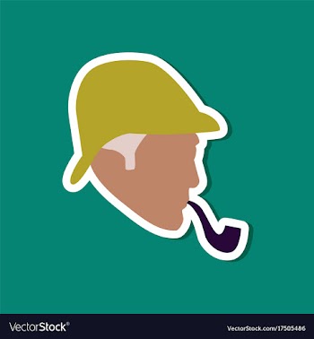 Paper sticker on stylish background sherlock vector image